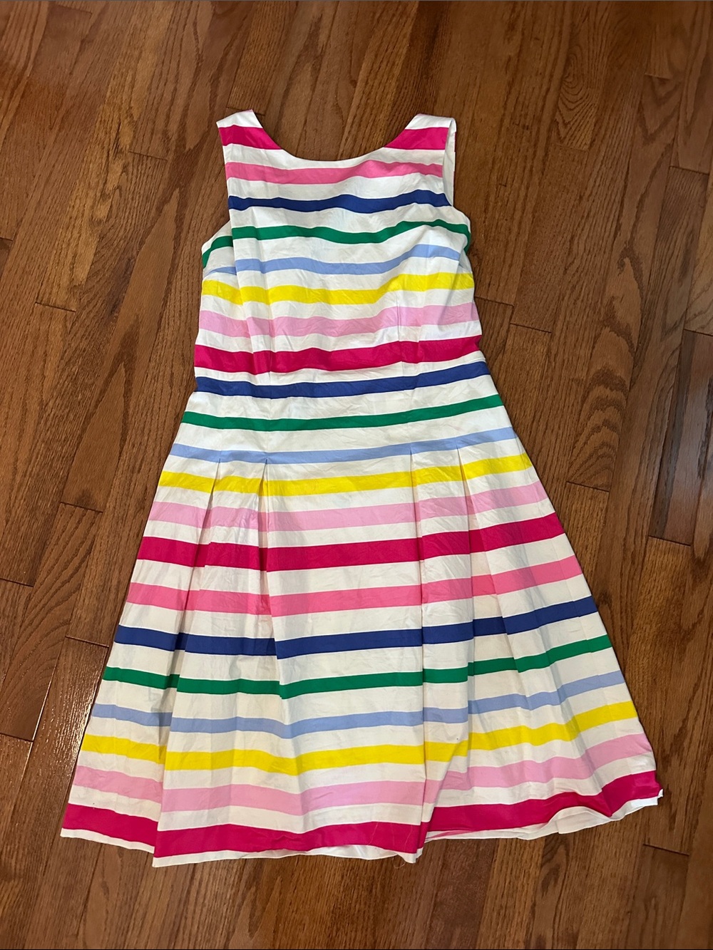 Talbots Multicolor Striped Sleeveless Day Dress